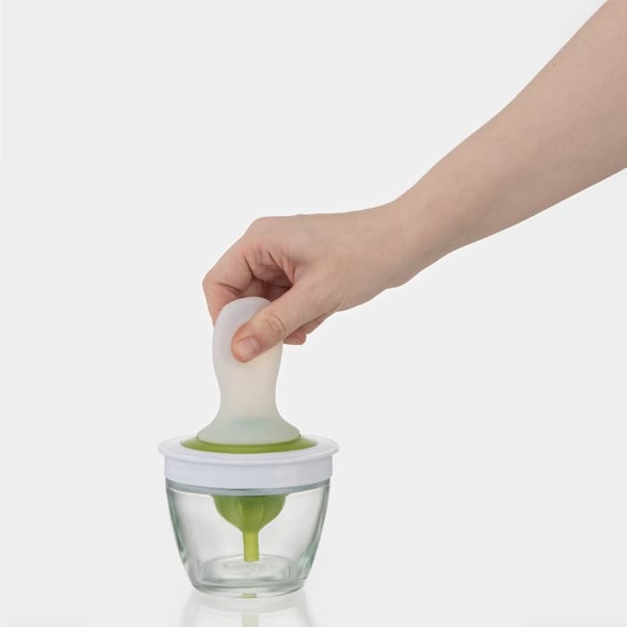 Ёмкость для масла, d=10 см, с кисточкой, стекло, белая