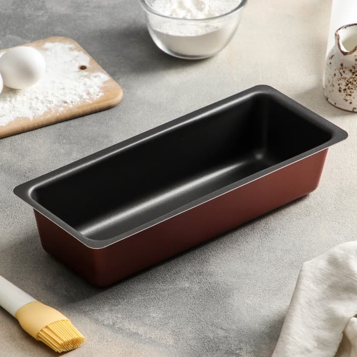 Противень «Забава», 30×11 см, h=8 см, антипригарное покрытие, алюминий, бордовый