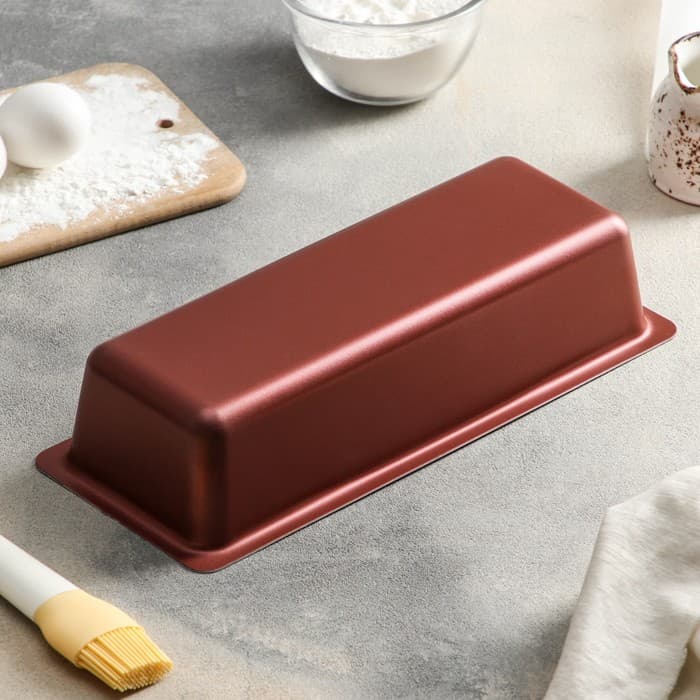 Противень «Забава», 30×11 см, h=8 см, антипригарное покрытие, алюминий, бордовый