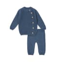 Комплект вязаный Крошка Я, рост 68-74 см, синий