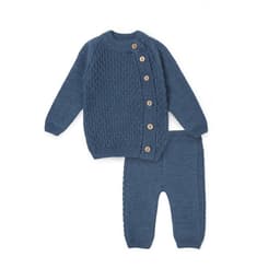 Комплект вязаный Крошка Я, рост 68-74 см, синий
