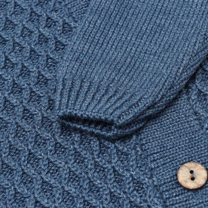 Комплект вязаный Крошка Я, рост 68-74 см, синий