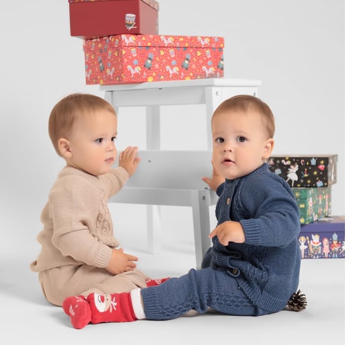 Комплект вязаный Крошка Я, рост 68-74 см, синий