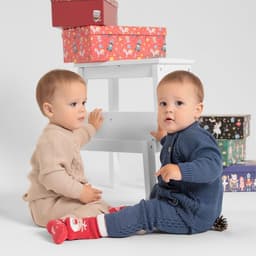 Комплект вязаный Крошка Я, рост 68-74 см, синий