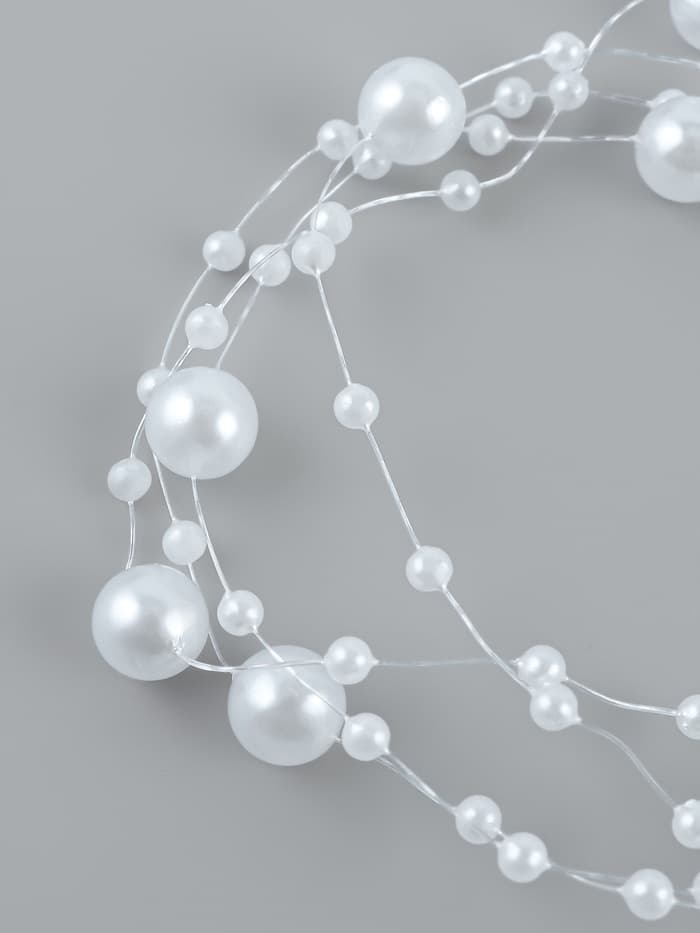 Жемчуг на леске, 3/8 мм, 9±0.5 м, белый