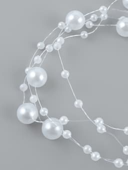 Жемчуг на леске, 3/8 мм, 9±0.5 м, белый