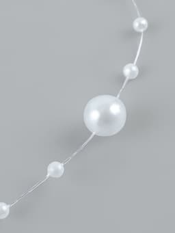 Жемчуг на леске, 3/8 мм, 9±0.5 м, белый