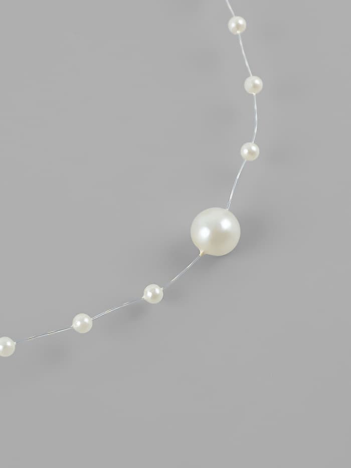 Жемчуг на леске, 3/8 мм, 9±0.5 м, цвет молочный