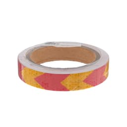 Светоотражающая лента, самоклеящаяся, красно-желтая, 2 см × 8 м