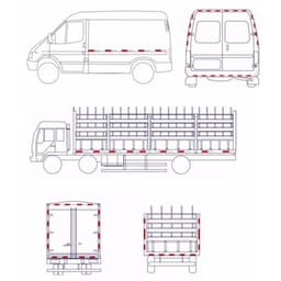 Светоотражающая лента, самоклеящаяся, красно-желтая, 2 см × 8 м