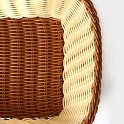 Корзинка для фруктов и хлеба Доляна «Молочный шоколад», 30×23 см, пластик, плетёная, молочная