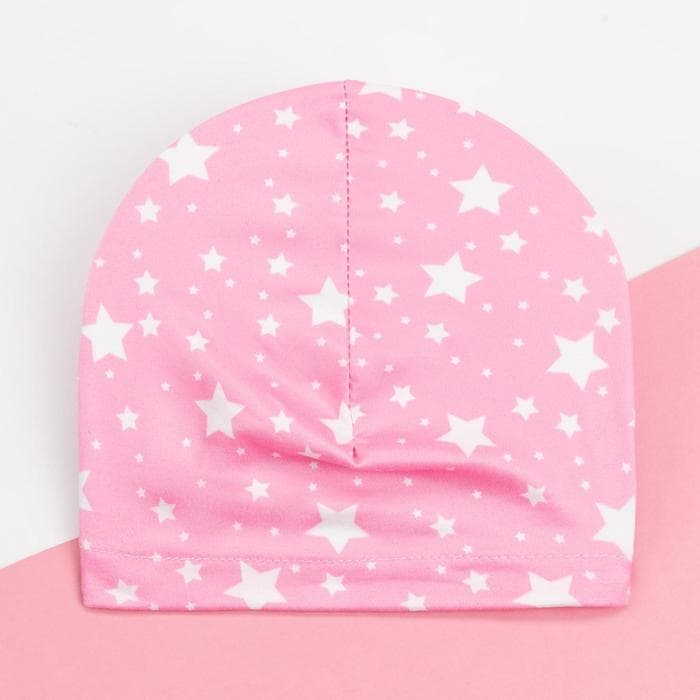 Шапка для девочки «Крошка Я. Звёздочки», размер 48, розовая
