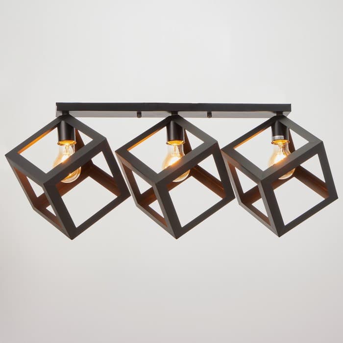 Светильник «Куб» 3хE27 40 Вт черный 78×22×30 см BayerLux