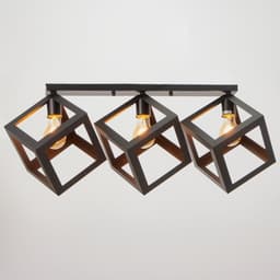 Светильник «Куб» 3хE27 40 Вт черный 78×22×30 см BayerLux