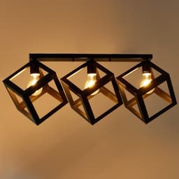 Светильник «Куб» 3хE27 40 Вт черный 78×22×30 см BayerLux