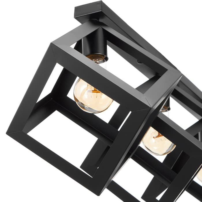 Светильник «Куб» 3хE27 40 Вт черный 78×22×30 см BayerLux