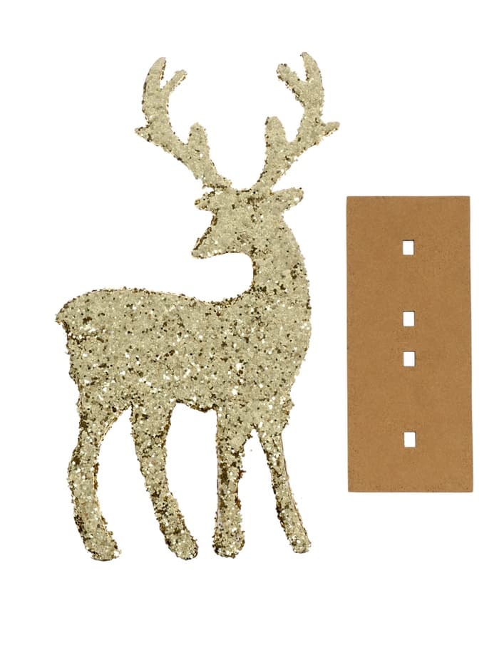 Декор новогодний Лесная мастерская «Яркий олень» золотой, 6×14×24 см