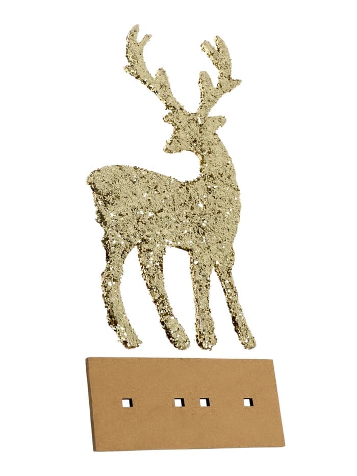 Декор новогодний Лесная мастерская «Яркий олень» золотой, 6×14×24 см