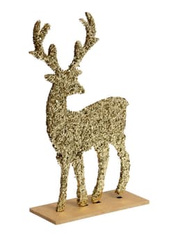 Декор новогодний Лесная мастерская «Яркий олень» золотой, 6×14×24 см