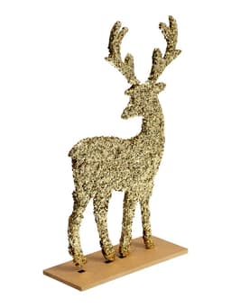 Декор новогодний Лесная мастерская «Яркий олень» золотой, 6×14×24 см