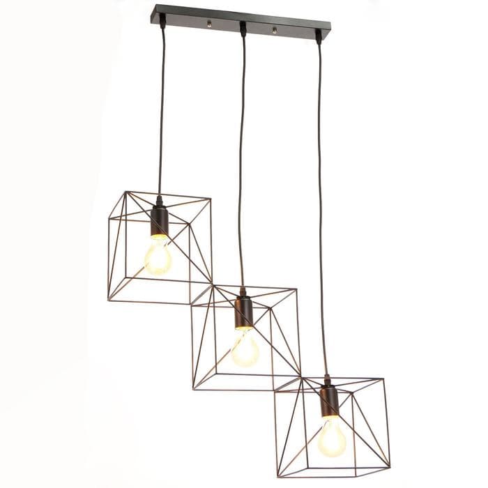 Светильник «Куб грани» 3хE27 40 Вт черный 50×15.5×86 см BayerLux