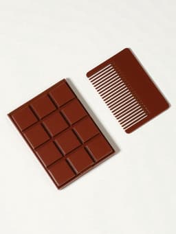 Зеркало складное «Шоколадное чудо», с расчёской, 8.5×6 см, МИКС