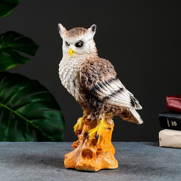 Копилка для денег «Филин на ветке», гипс, 29×19×12 см