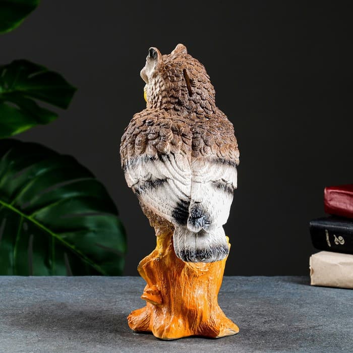 Копилка для денег «Филин на ветке», гипс, 29×19×12 см