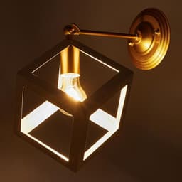 Бра «Куб» 1хE27 40 Вт белый-золото 22×28×30 см