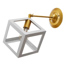 Бра «Куб» 1хE27 40 Вт белый-золото 22×28×30 см
