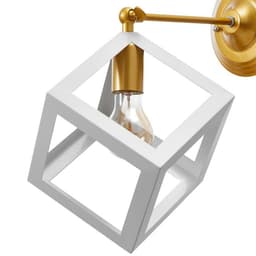 Бра «Куб» 1хE27 40 Вт белый-золото 22×28×30 см