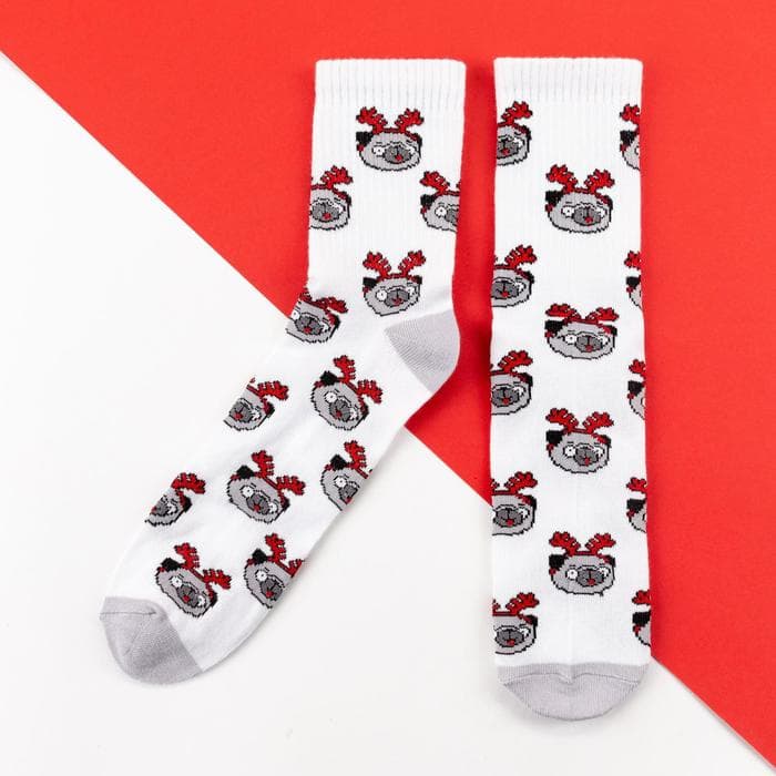 Носки женские новогодние KAFTAN «Зажигай», набор 2 пары, размер 36-40 (23-25 см)