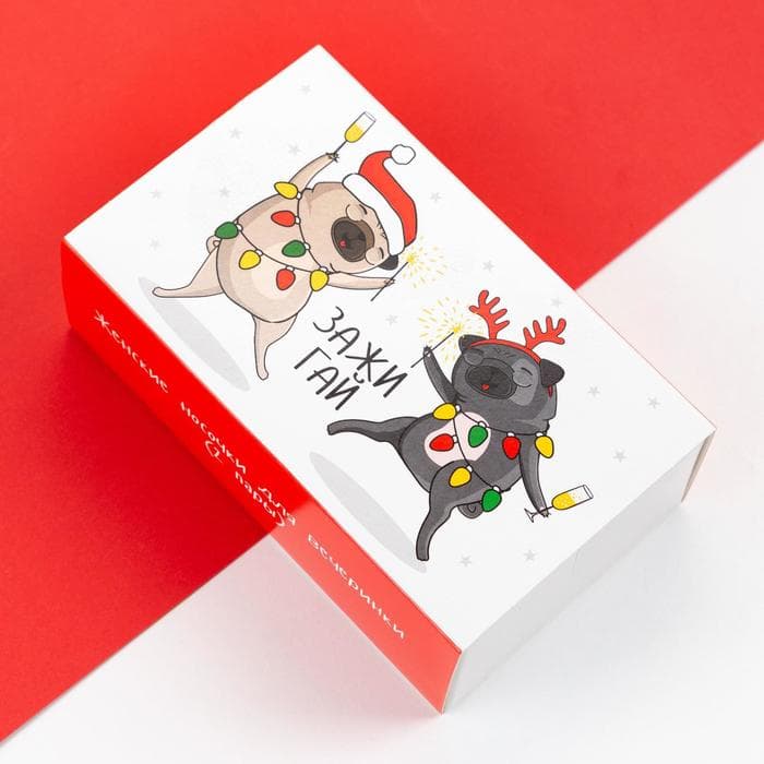 Носки женские новогодние KAFTAN «Зажигай», набор 2 пары, размер 36-40 (23-25 см)