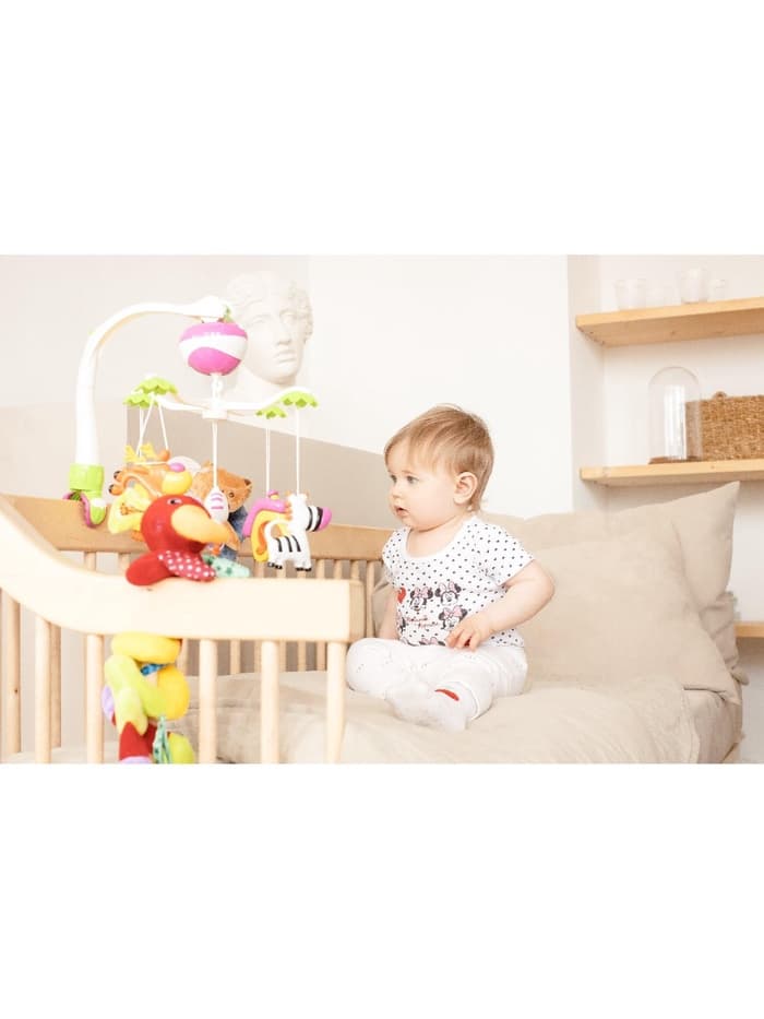 Мобиль музыкальный на кроватку Крошка Я «Зоопарк», на батарейках, Крошка Я