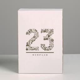 Коробка подарочная складная, упаковка, «23 февраля», 16×23×7.5 см