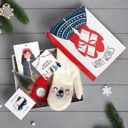 Набор подарочный новогодний «Тепла в Новом Году» варежки размер 19 и аксессуары (4 предмета)