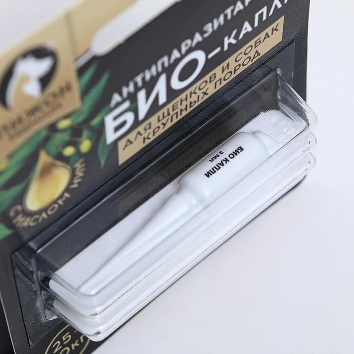 БИО капли от паразитов для животных «Пижон Premium», для щенков и собак крупных пород, 25-40 кг, 2×2 мл