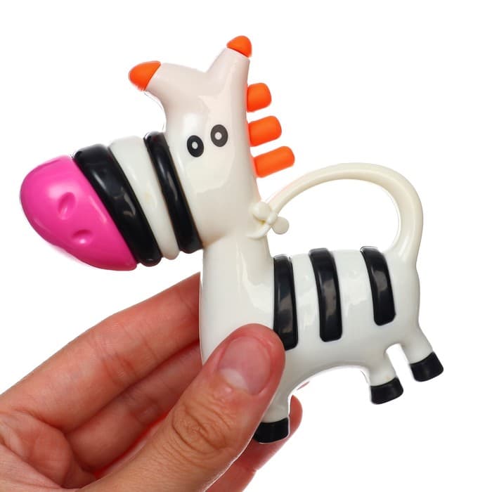 Погремушка - прорезыватель Крошка Я «Зебра и Эскимо», от 3 мес., набор 2 шт.