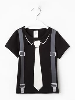 Футболка для мальчика KAFTAN «Галстук», чёрная, рост 86-92 см