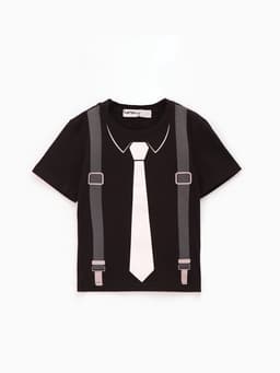 Футболка для мальчика KAFTAN «Галстук», чёрная, рост 86-92 см