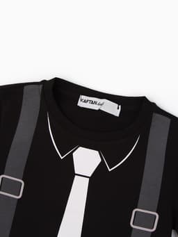 Футболка для мальчика KAFTAN «Галстук», чёрная, рост 86-92 см