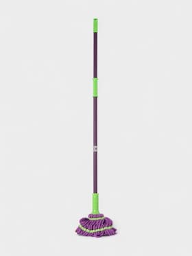 Швабра с отжимом Доляна, насадка из микрофибры, металлическая ручка 117 см
