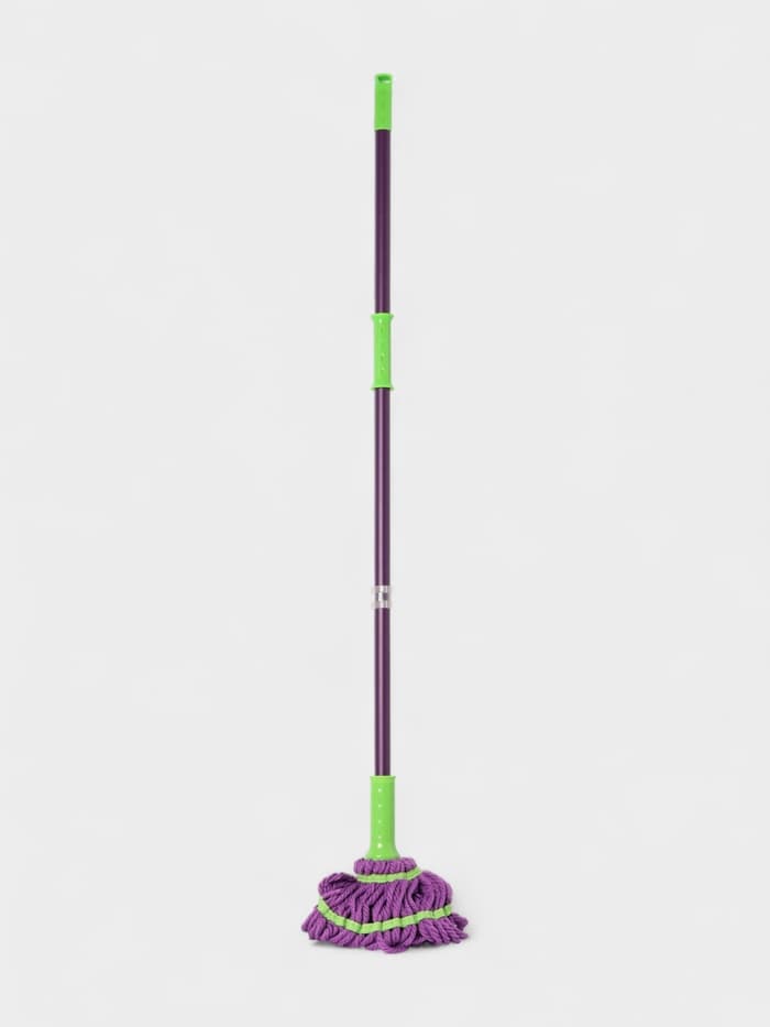Швабра с отжимом Доляна, насадка из микрофибры, металлическая ручка 117 см