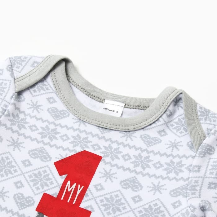 Боди детское «Крошка Я. Первый НГ», рост 80-86 см, белое