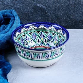 Бульонница узбекская Риштанская Керамика «Орнамент», 500 мл, d=14.5 см, МИКС