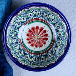 Бульонница узбекская Риштанская Керамика «Орнамент», 500 мл, d=14.5 см, МИКС