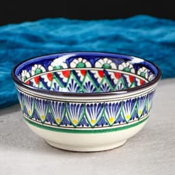 Бульонница узбекская Риштанская Керамика «Орнамент», 500 мл, d=14.5 см, МИКС