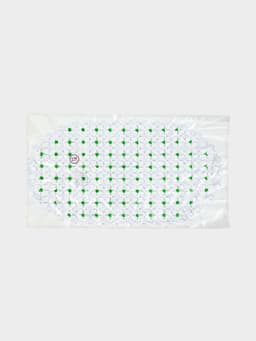 Коврик противоскользящий в ванну на присосках Доляна «Крапинка», 36×66 см, зелёный