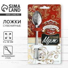 Ложка чайная с гравировкой «Лучший муж», 14×3 см