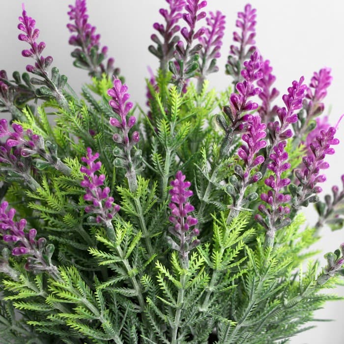 Искусственный цветок в горшке «Сантолина», 10×22 см, МИКС